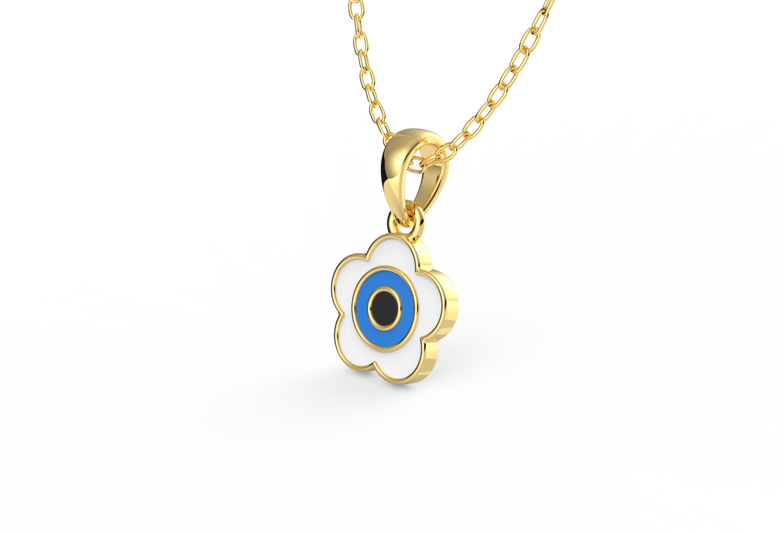 Flora Evil Eye Pendant (With Chain)