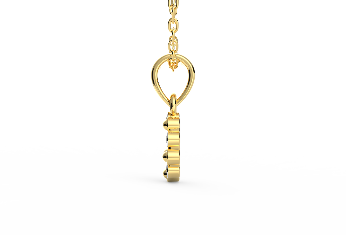 Halo Evil Eye Lab Diamond Pendant (With Chain)