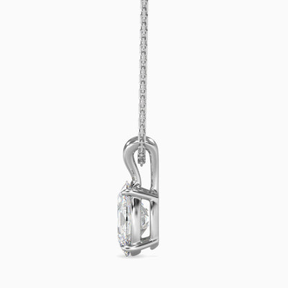 50 Cent Oval Solitaire Pendant