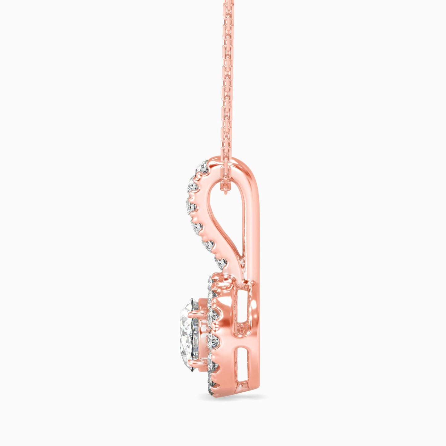 25 Cent Oval Solitaire Pendant with Halo