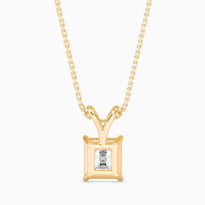 50 Cent Radiant Solitaire Pendant (With Chain)