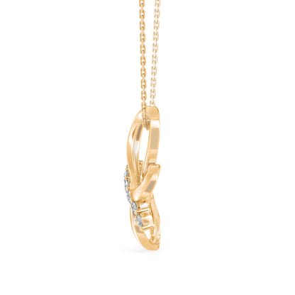 Radiant Flutter Diamond Pendant (With Chain)