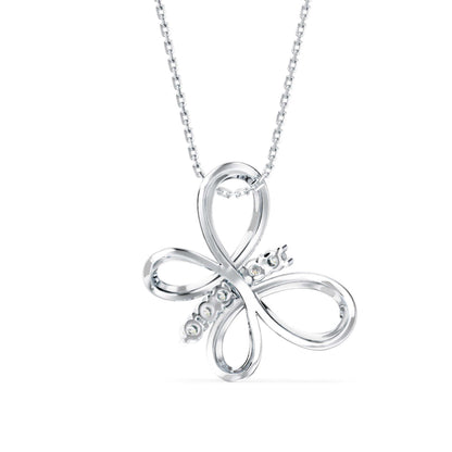 Radiant Flutter Diamond Pendant