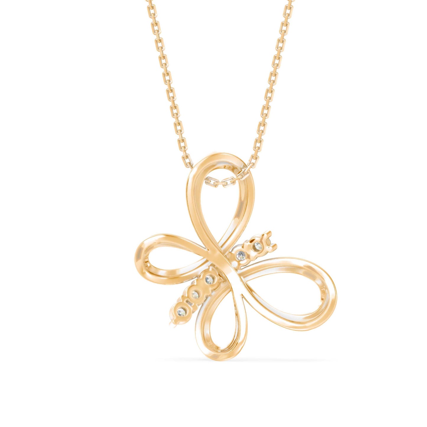 Radiant Flutter Diamond Pendant (With Chain)