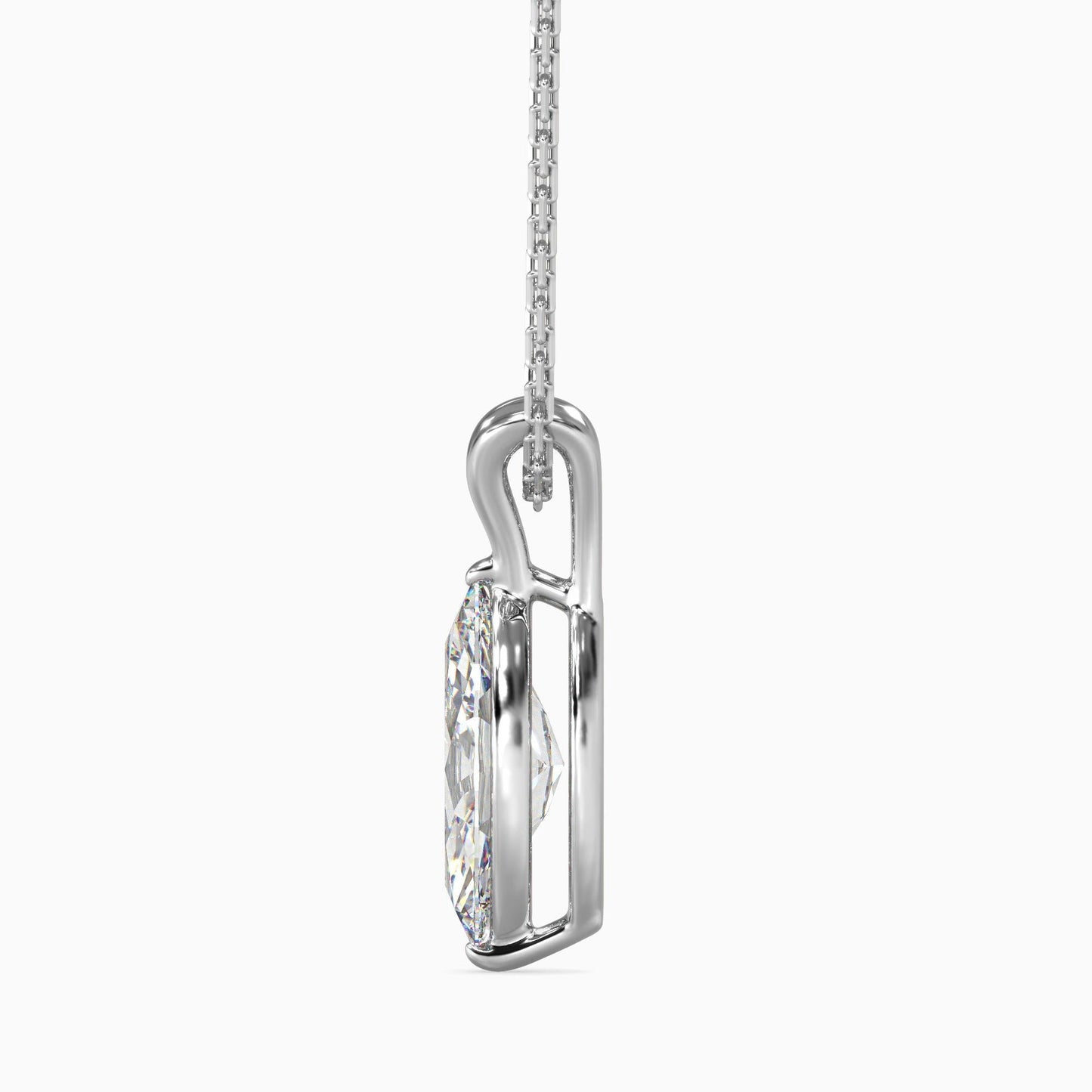50 Cent Marquise Solitaire Pendant