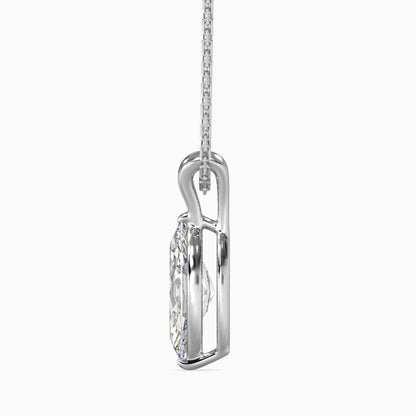 50 Cent Marquise Solitaire Pendant