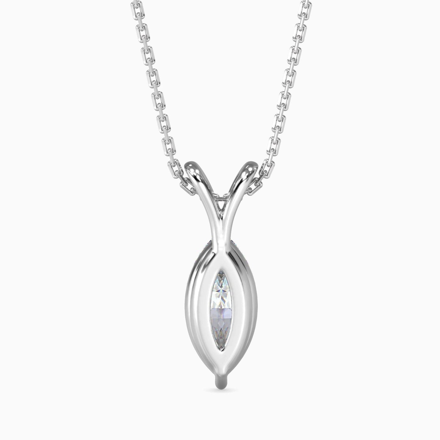 50 Cent Marquise Solitaire Pendant