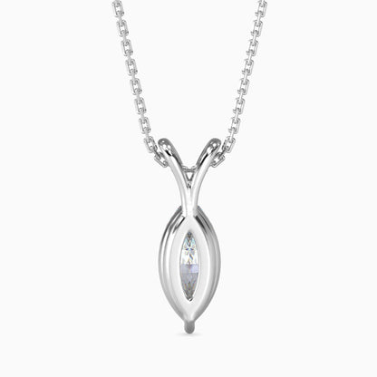 50 Cent Marquise Solitaire Pendant