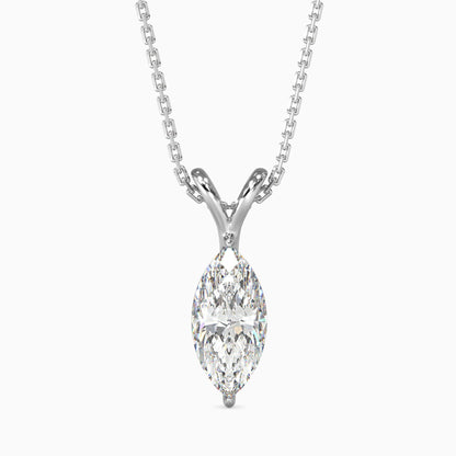 50 Cent Marquise Solitaire Pendant