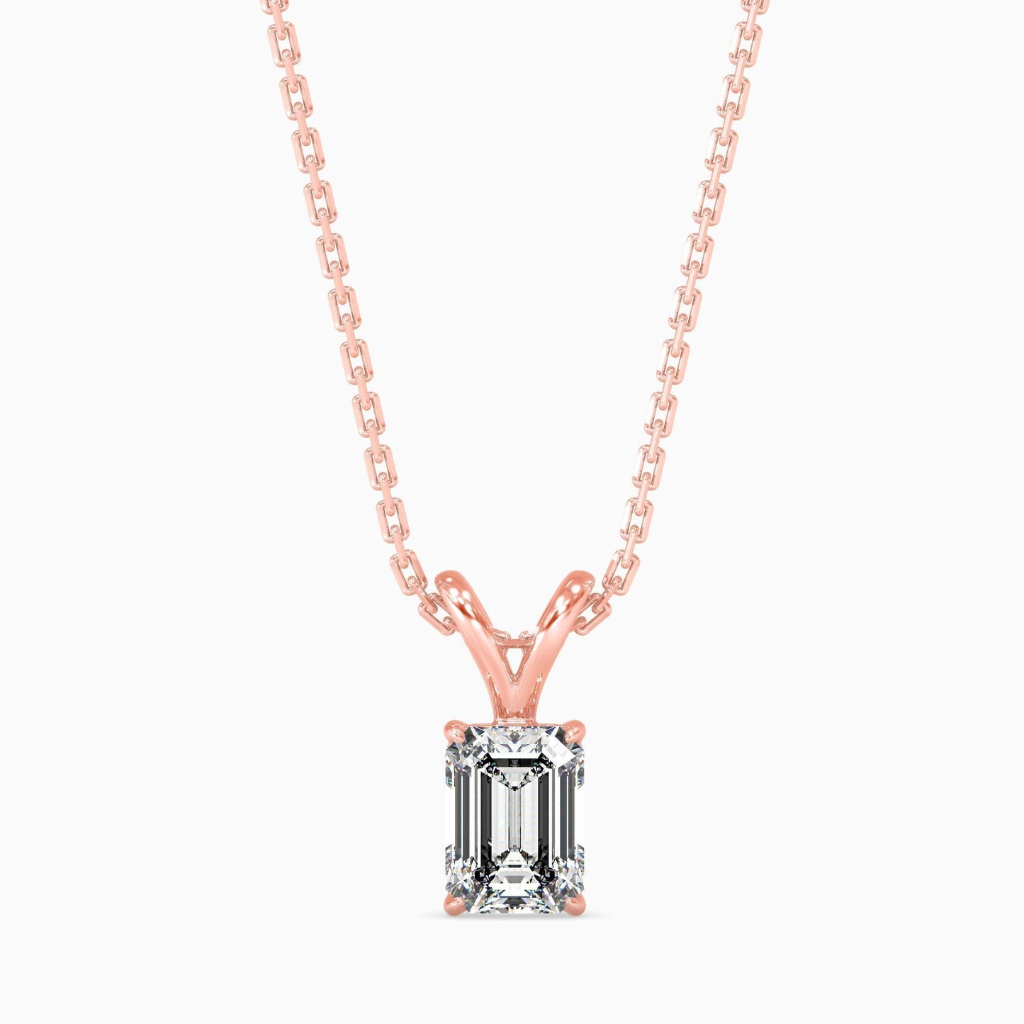 50 Cent Emerald Solitaire Pendant