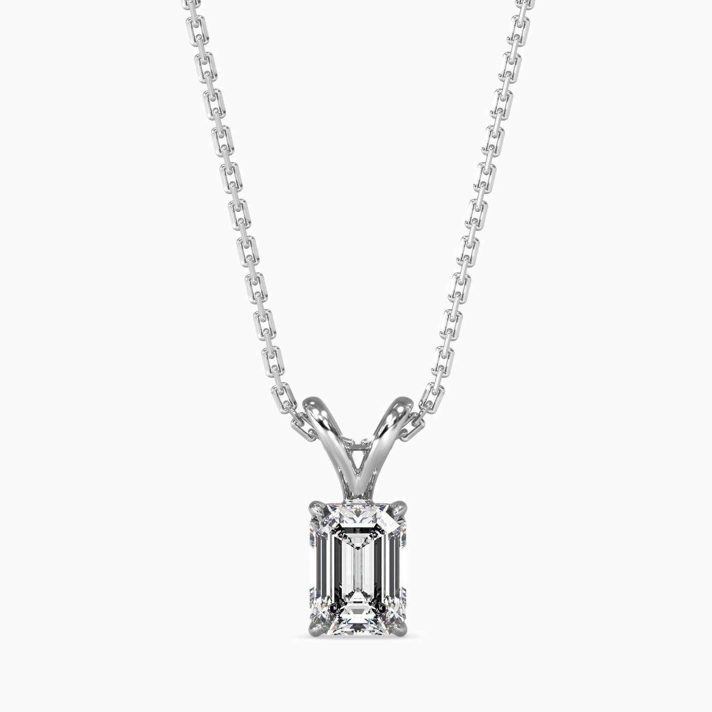 50 Cent Emerald Solitaire Pendant