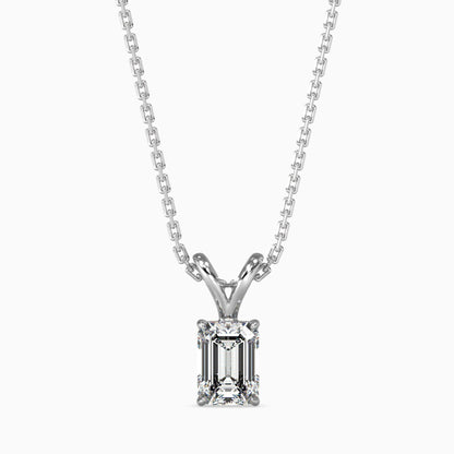 50 Cent Emerald Solitaire Pendant