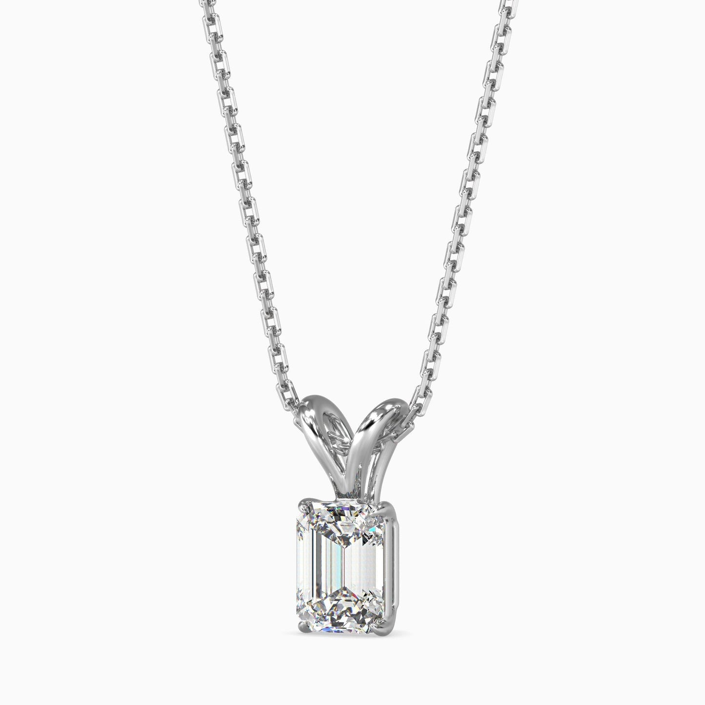 50 Cent Emerald Solitaire Pendant