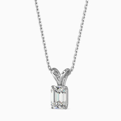 50 Cent Emerald Solitaire Pendant