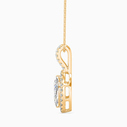 25 Cent Marquise Solitaire Pendant with Halo