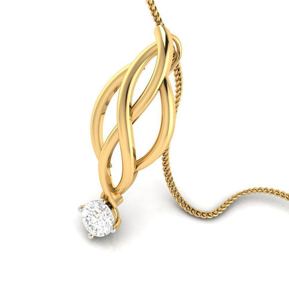 Ethereal Essence Solitaire Diamond Pendant (With Chain)