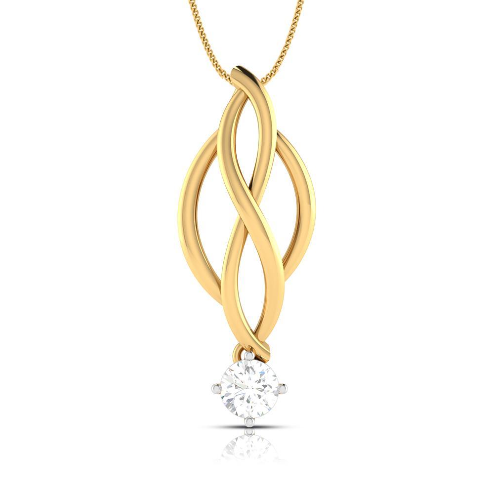 Ethereal Essence Solitaire Diamond Pendant (With Chain)