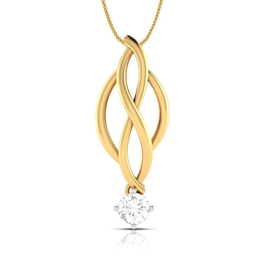 Ethereal Essence Solitaire Diamond Pendant (With Chain)