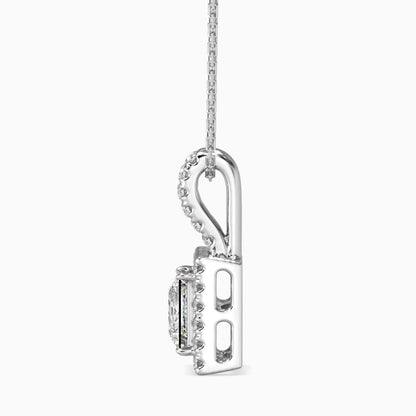 25 Cent Princess Solitaire Pendant with Halo