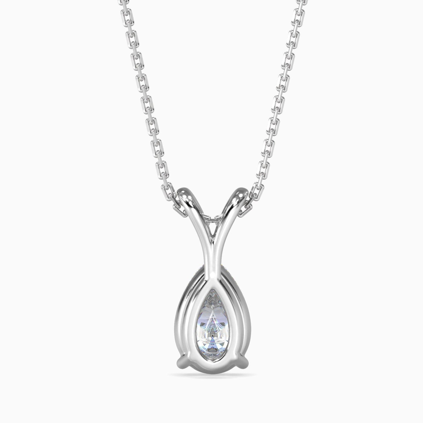 50 Cent Pear Solitaire Pendant