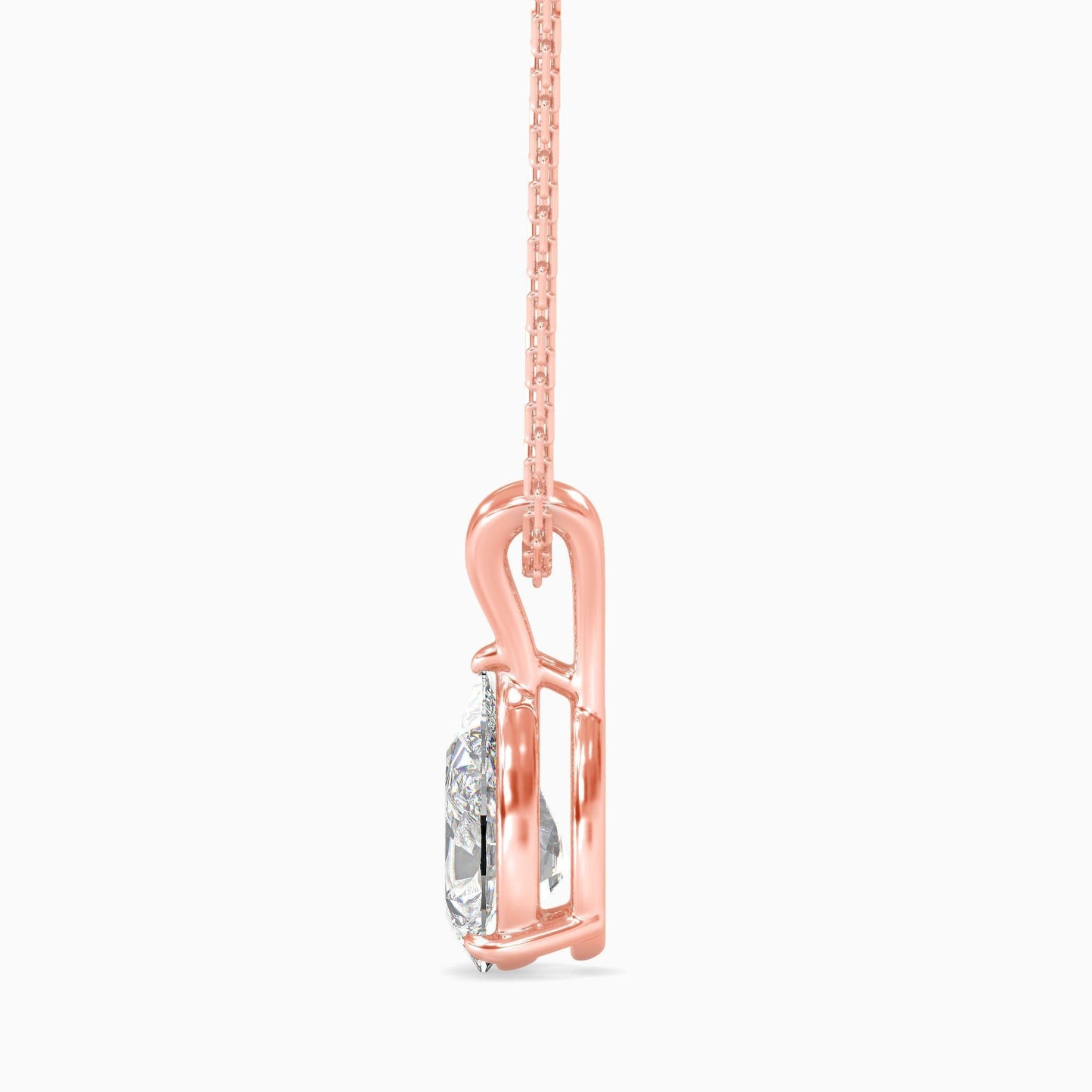 50 Cent Pear Solitaire Pendant