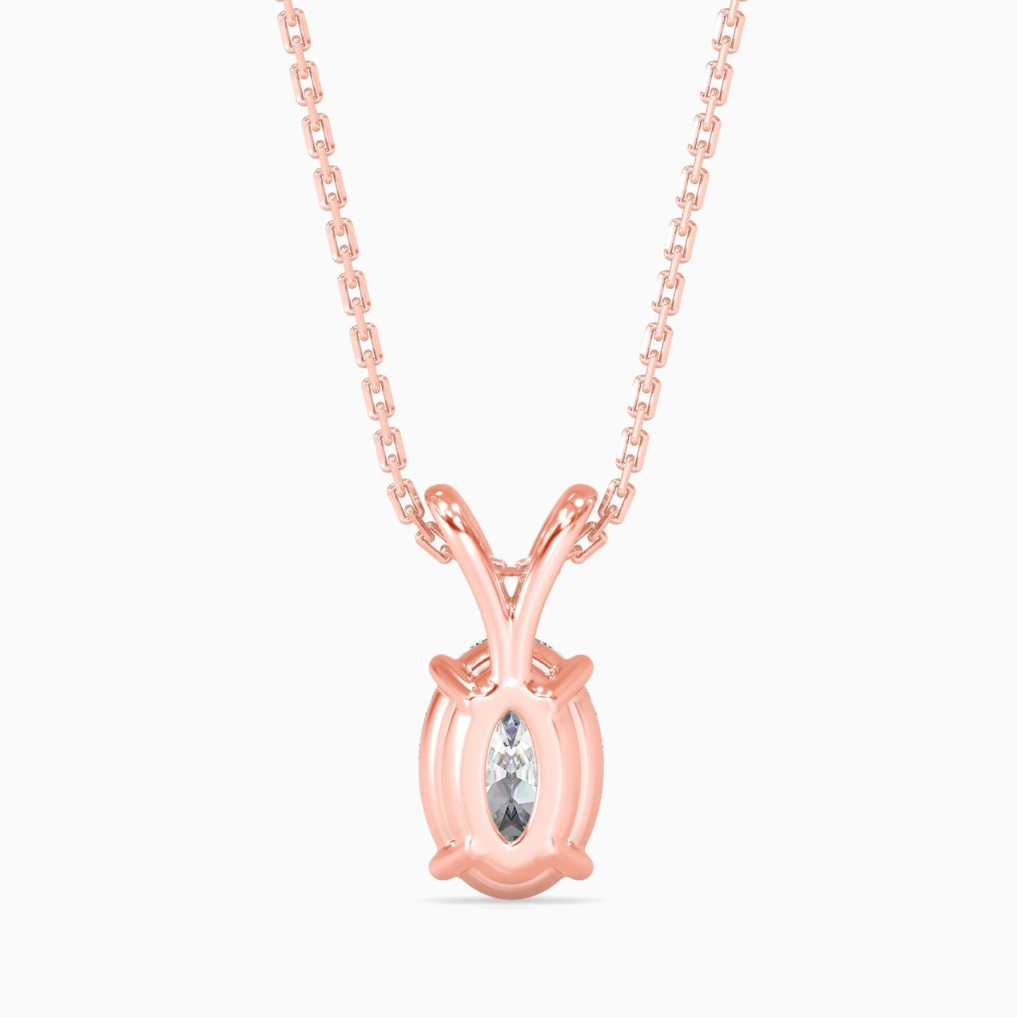 25 Cent Oval Solitaire Pendant