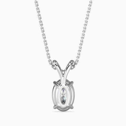 25 Cent Oval Solitaire Pendant