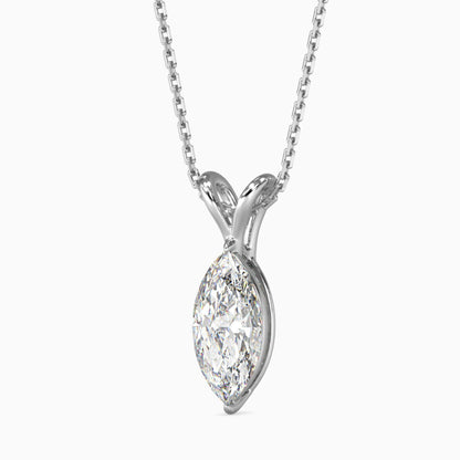 25 Cent Marquise Solitaire Pendant