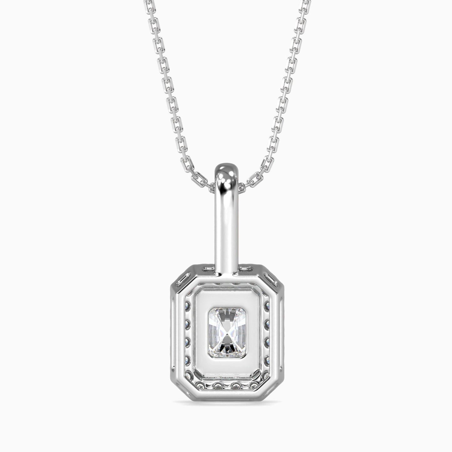 25 Cent Radiant Solitaire Pendant with Halo