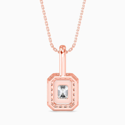 25 Cent Radiant Solitaire Pendant with Halo