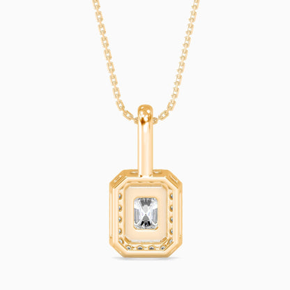 25 Cent Radiant Solitaire Pendant with Halo