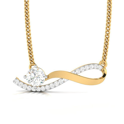 Infinity Cascade Solitaire Diamond Pendant