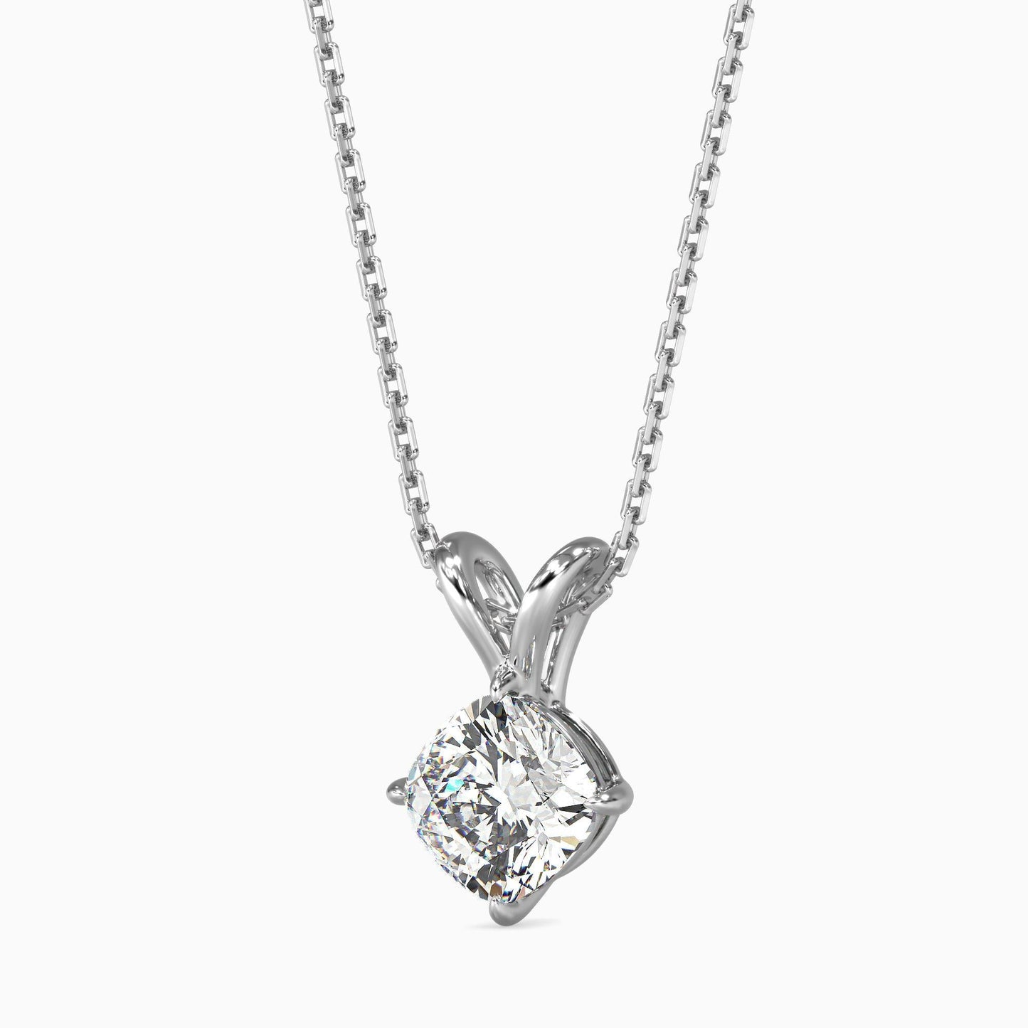 50 Cent Cushion Solitaire Pendant