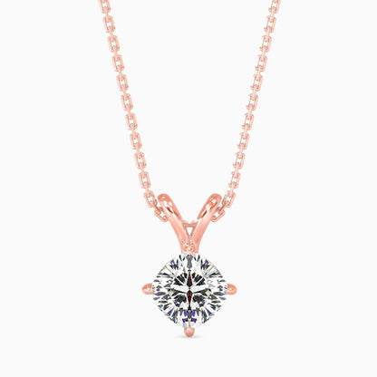 50 Cent Cushion Solitaire Pendant