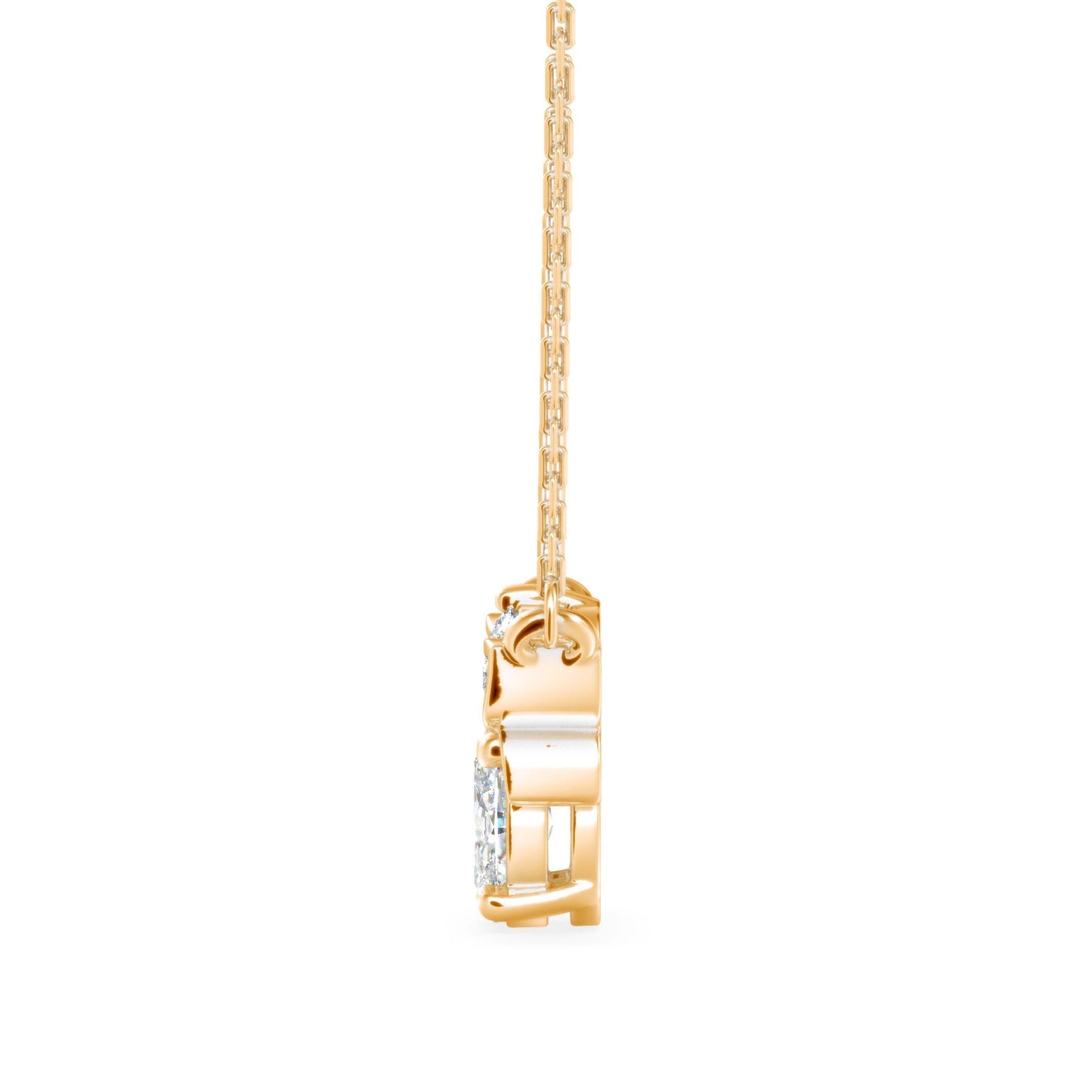 Aurora Flutter Diamond Pendant (With Chain)