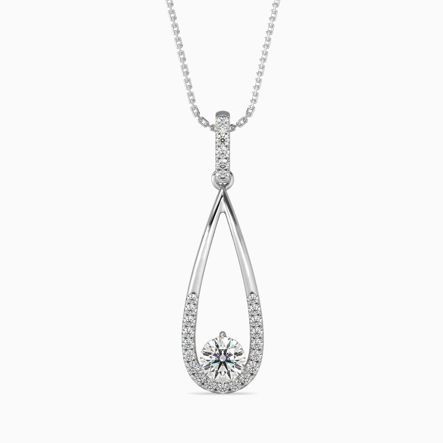Opulent Hanging Diamond Pendant