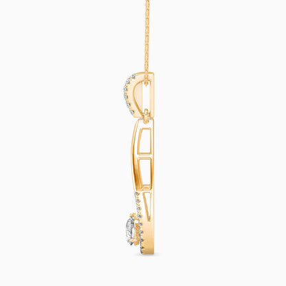 Opulent Hanging Diamond Pendant