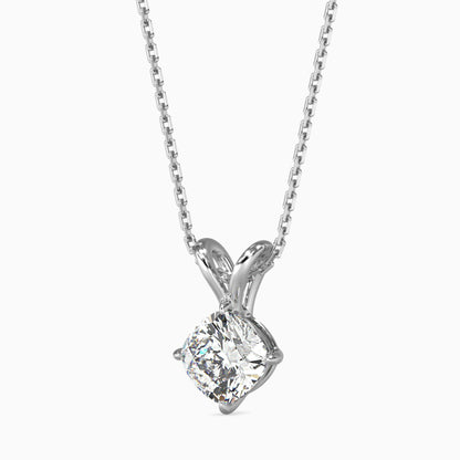 25 Cent Cushion Solitaire Pendant