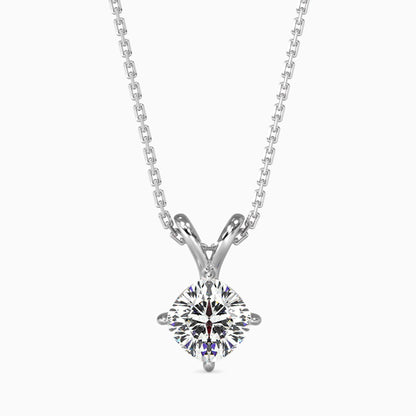 1 Carat Cushion Solitaire Pendant