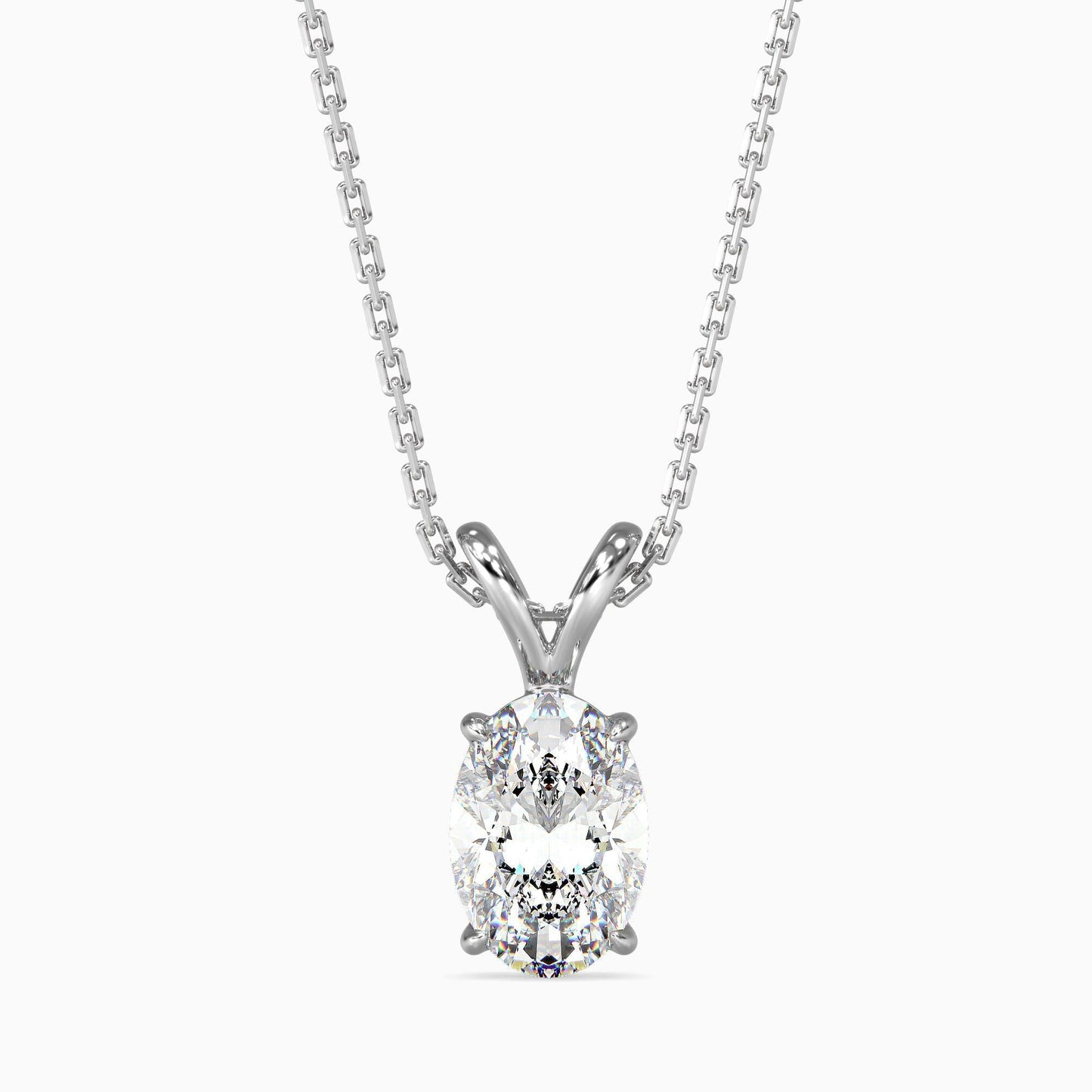 1 Carat Oval Solitaire Pendant