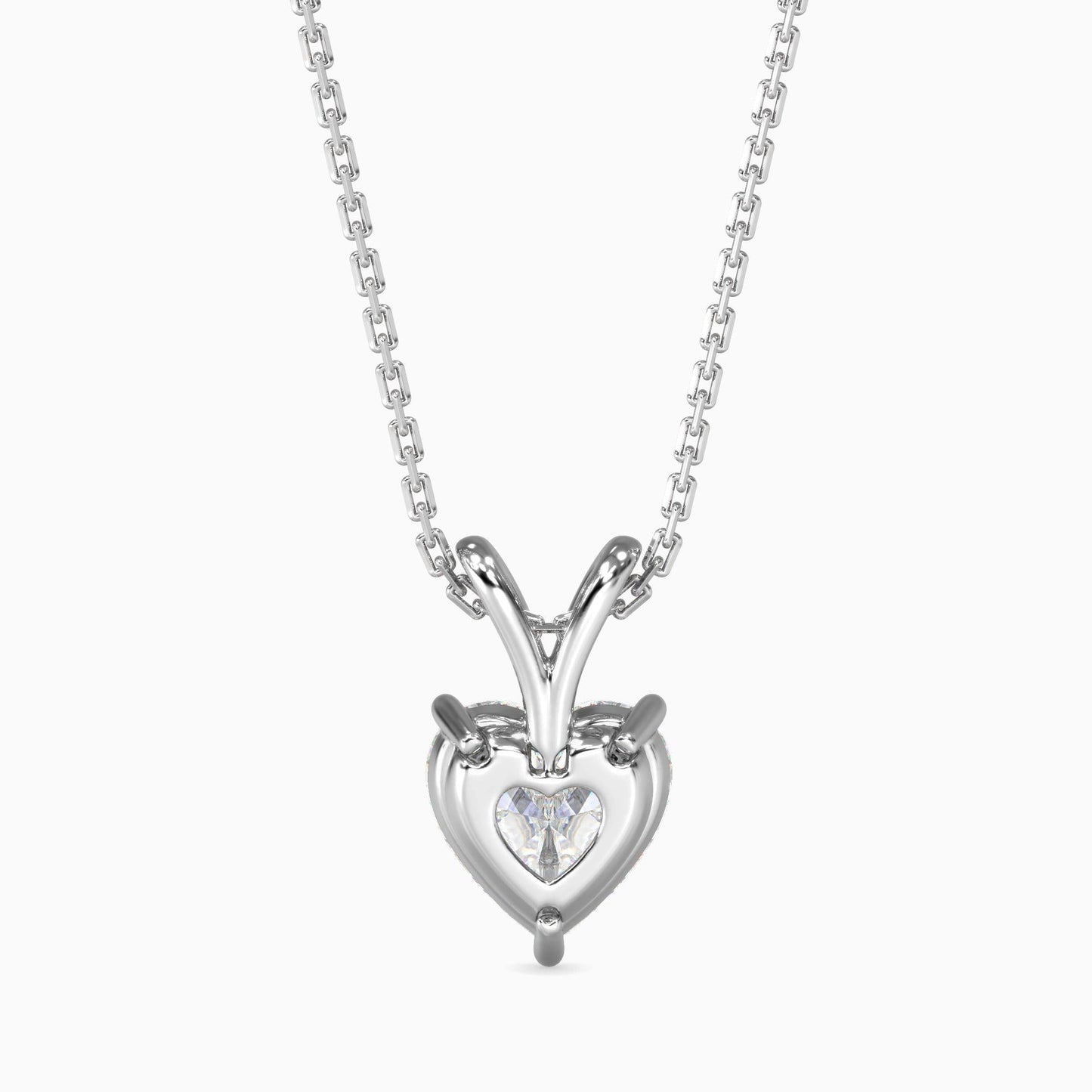 1 Carat Heart Solitaire Pendant