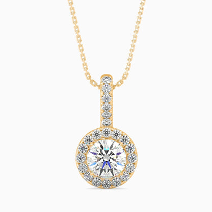1 Carat Classic Solitaire Pendant with Halo