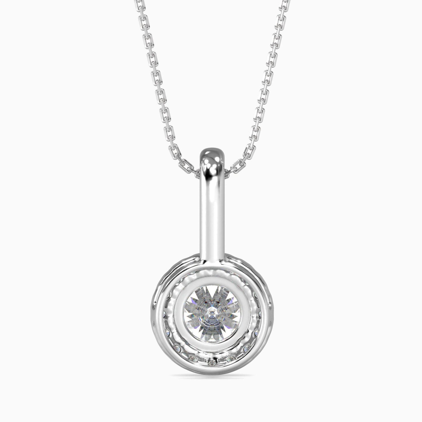 1 Carat Classic Solitaire Pendant with Halo
