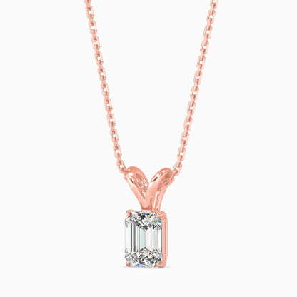1.5 Carat Emerald Solitaire Pendant