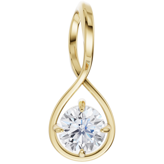 Lustrous Grace Solitaire Pendant