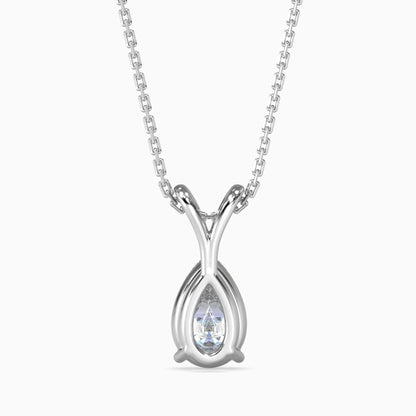 25 Cent Pear Solitaire Pendant