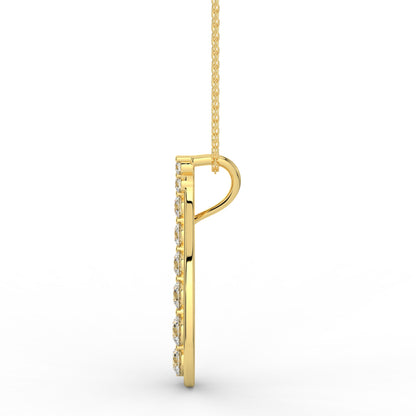 Golden Horizon Solitaire Pendant (With Chain)