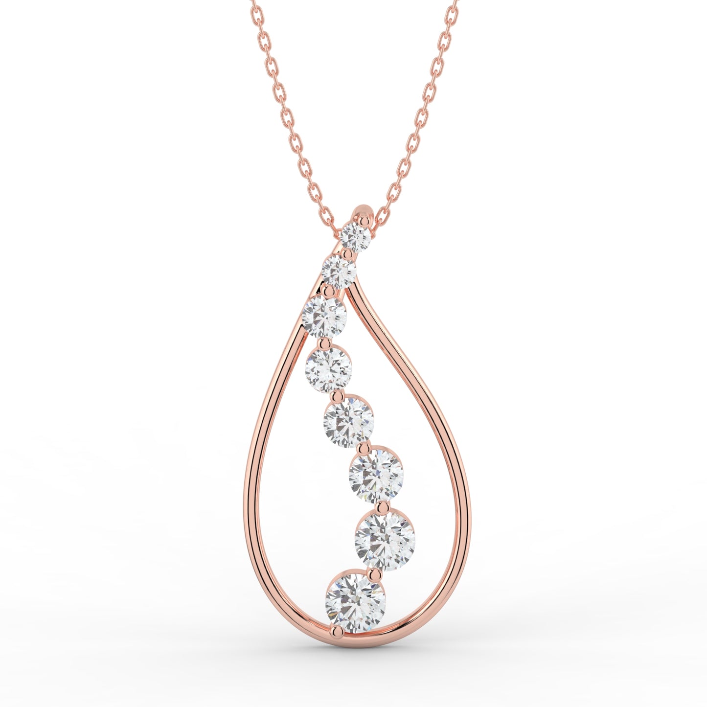 Golden Horizon Solitaire Pendant (With Chain)