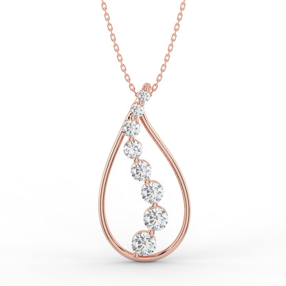 Golden Horizon Solitaire Pendant (With Chain)