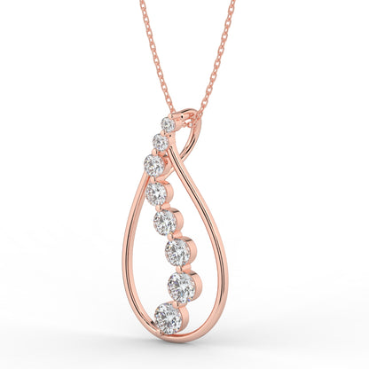 Golden Horizon Solitaire Pendant (With Chain)